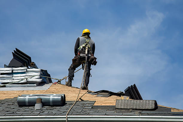 Professional Gutter Installation technician working in Lincoln, ND